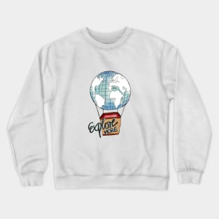 Explore more - air balloon Crewneck Sweatshirt